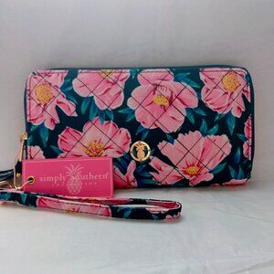 Simply Southern Floral Zip Around Wallet/Wristlet - Removable Strap- NWT
